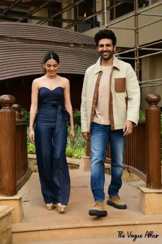 Kartik Aaryan, Alaya F during freddy promotion